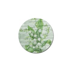 On Wood May Lily Of The Valley Golf Ball Marker (4 Pack) by Simbadda