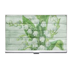 On Wood May Lily Of The Valley Business Card Holders by Simbadda