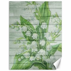 On Wood May Lily Of The Valley Canvas 12  X 16   by Simbadda