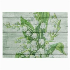 On Wood May Lily Of The Valley Large Glasses Cloth by Simbadda