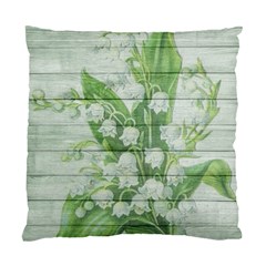 On Wood May Lily Of The Valley Standard Cushion Case (one Side) by Simbadda