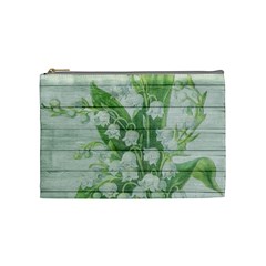 On Wood May Lily Of The Valley Cosmetic Bag (medium)  by Simbadda