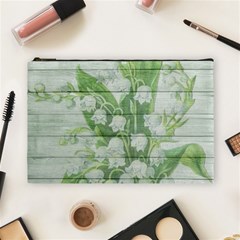 On Wood May Lily Of The Valley Cosmetic Bag (large)  by Simbadda