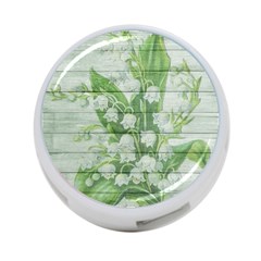 On Wood May Lily Of The Valley 4-port Usb Hub (two Sides)  by Simbadda