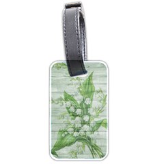 On Wood May Lily Of The Valley Luggage Tags (two Sides) by Simbadda