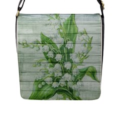 On Wood May Lily Of The Valley Flap Messenger Bag (l)  by Simbadda