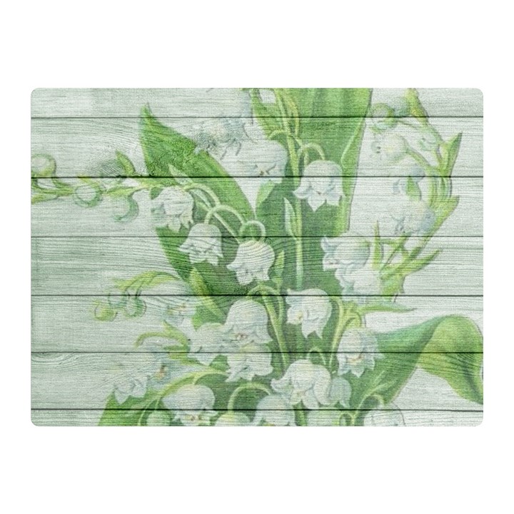 On Wood May Lily Of The Valley Double Sided Flano Blanket (Mini) 