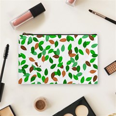 Leaves True Leaves Autumn Green Cosmetic Bag (medium)  by Simbadda