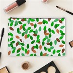 Leaves True Leaves Autumn Green Cosmetic Bag (Large)  Front