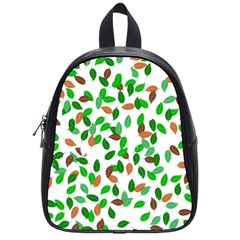 Leaves True Leaves Autumn Green School Bags (small)  by Simbadda