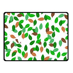 Leaves True Leaves Autumn Green Fleece Blanket (small)