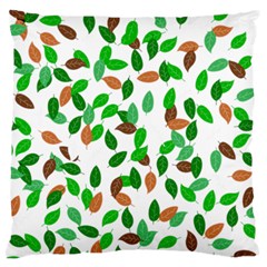 Leaves True Leaves Autumn Green Standard Flano Cushion Case (one Side) by Simbadda