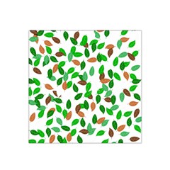 Leaves True Leaves Autumn Green Satin Bandana Scarf