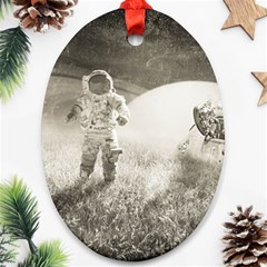 Astronaut Space Travel Space Ornament (Oval)