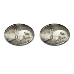 Astronaut Space Travel Space Cufflinks (Oval)