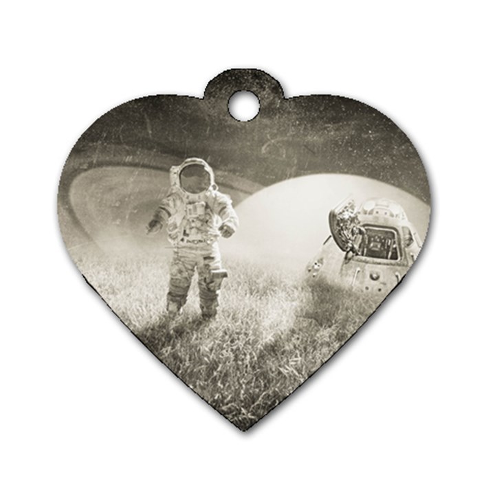 Astronaut Space Travel Space Dog Tag Heart (One Side)