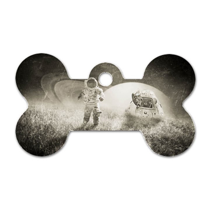 Astronaut Space Travel Space Dog Tag Bone (One Side)