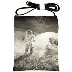 Astronaut Space Travel Space Shoulder Sling Bags by Simbadda