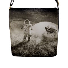 Astronaut Space Travel Space Flap Messenger Bag (L) 