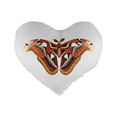 Butterfly Animal Insect Isolated Standard 16  Premium Flano Heart Shape Cushions