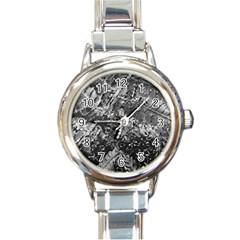 Fern Raindrops Spiderweb Cobweb Round Italian Charm Watch