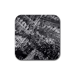 Fern Raindrops Spiderweb Cobweb Rubber Coaster (square)  by Simbadda