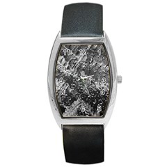 Fern Raindrops Spiderweb Cobweb Barrel Style Metal Watch by Simbadda