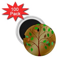 Tree Root Leaves Contour Outlines 1 75  Magnets (100 Pack)  by Simbadda