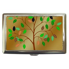 Tree Root Leaves Contour Outlines Cigarette Money Cases by Simbadda