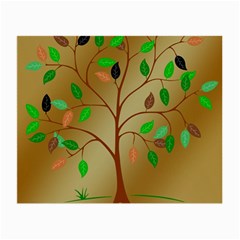 Tree Root Leaves Contour Outlines Small Glasses Cloth by Simbadda