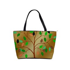 Tree Root Leaves Contour Outlines Shoulder Handbags by Simbadda