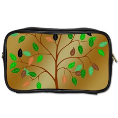 Tree Root Leaves Contour Outlines Toiletries Bags 2-side by Simbadda