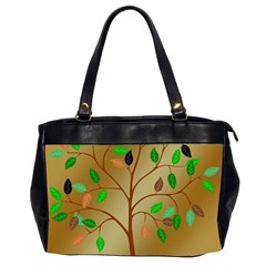 Tree Root Leaves Contour Outlines Office Handbags (2 Sides)  by Simbadda