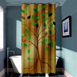 Tree Root Leaves Contour Outlines Shower Curtain 36  x 72  (Stall)  Curtain(36 X72 ) - 33.26 x66.24  Curtain(36 X72 )