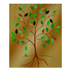 Tree Root Leaves Contour Outlines Shower Curtain 60  X 72  (medium) 