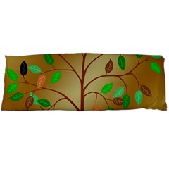 Tree Root Leaves Contour Outlines Body Pillow Case Dakimakura (two Sides)