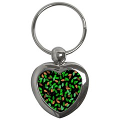 Leaves True Leaves Autumn Green Key Chains (heart) 