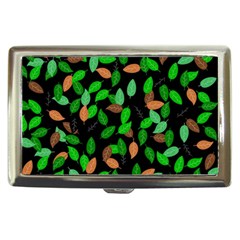 Leaves True Leaves Autumn Green Cigarette Money Cases by Simbadda