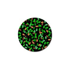 Leaves True Leaves Autumn Green Golf Ball Marker by Simbadda