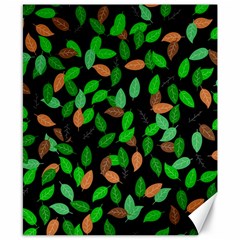 Leaves True Leaves Autumn Green Canvas 8  X 10 