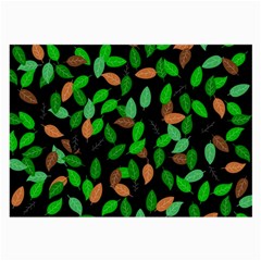 Leaves True Leaves Autumn Green Large Glasses Cloth by Simbadda