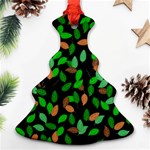 Leaves True Leaves Autumn Green Christmas Tree Ornament (Two Sides) Front