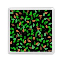 Leaves True Leaves Autumn Green Memory Card Reader (square) 