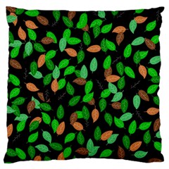 Leaves True Leaves Autumn Green Standard Flano Cushion Case (one Side) by Simbadda