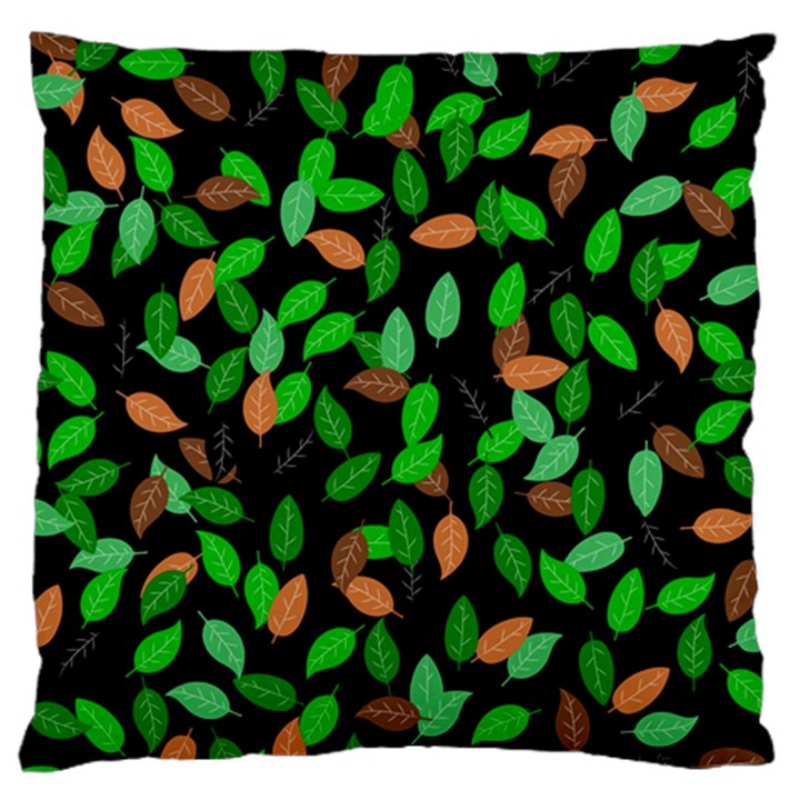 Leaves True Leaves Autumn Green Standard Flano Cushion Case (Two Sides)