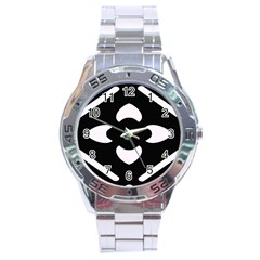 Pattern Background Stainless Steel Analogue Watch by Simbadda