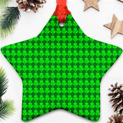 St  Patricks Day Green Ornament (star) by PhotoNOLA