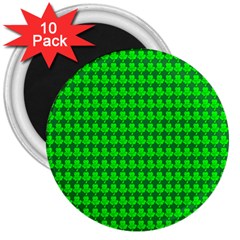 St  Patricks Day Green 3  Magnets (10 Pack) 