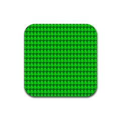 St  Patricks Day Green Rubber Coaster (square) 