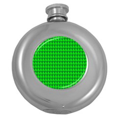 St  Patricks Day Green Round Hip Flask (5 Oz)